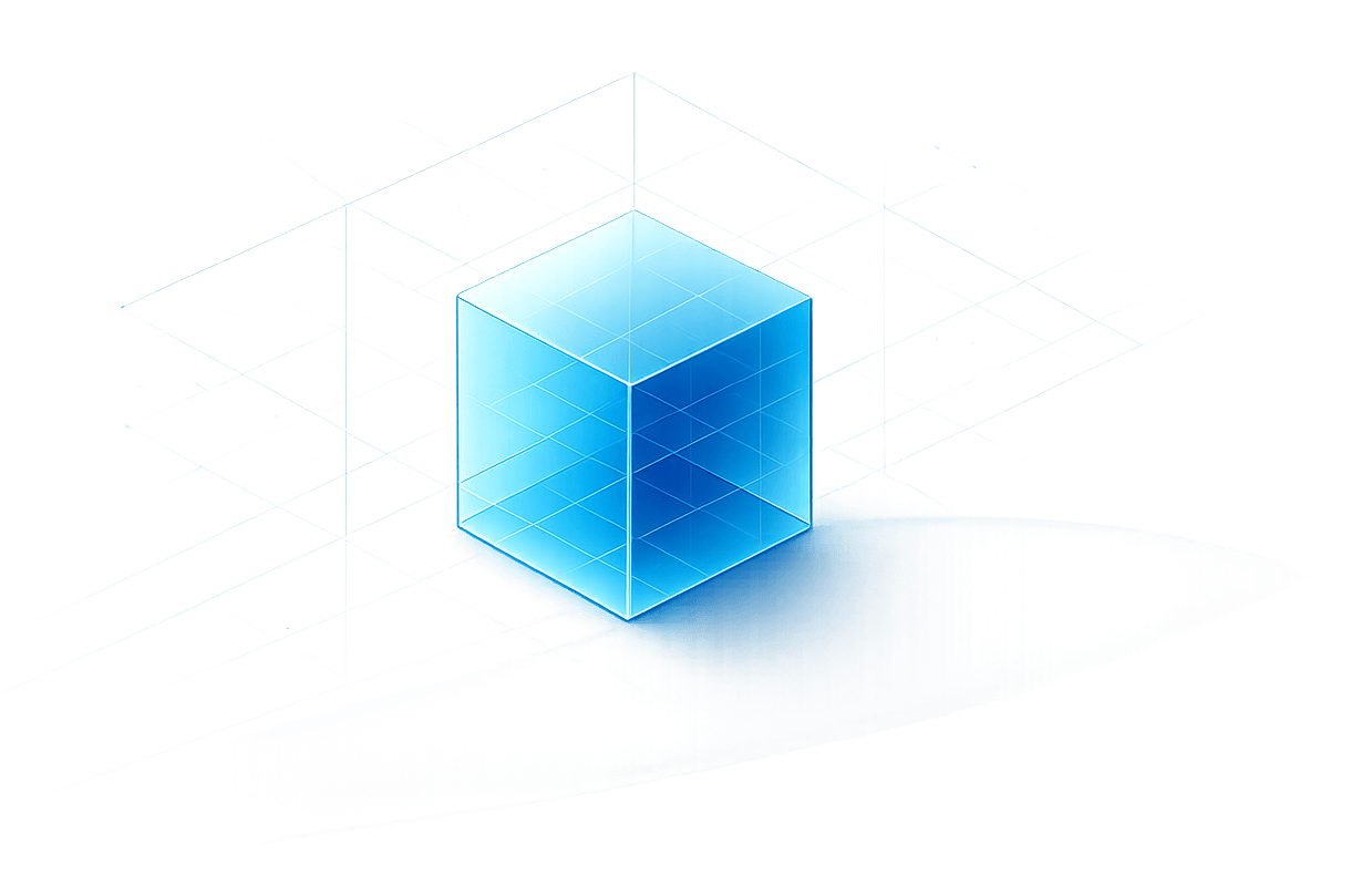 Abstrakte digitale Architektur als Symbol für Software, Commerce und Security