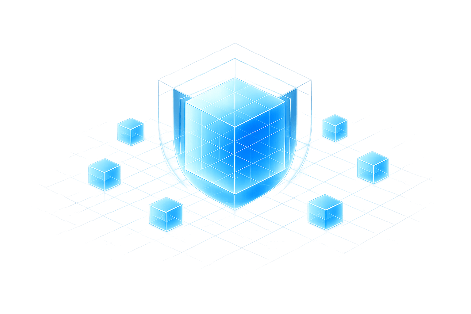 Abstrakte Darstellung von Datenschutz und digitaler Sicherheit
