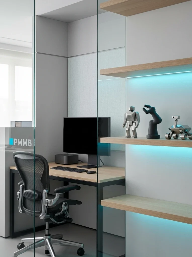 Moderner Arbeitsraum von PMMB mit Arbeitsplätzen und ruhiger Atmosphäre